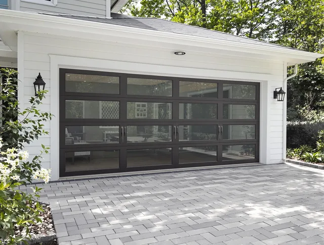 Bay Village Garage Door Repair design specialist presenting custom garage door options to Bay Village homeowner