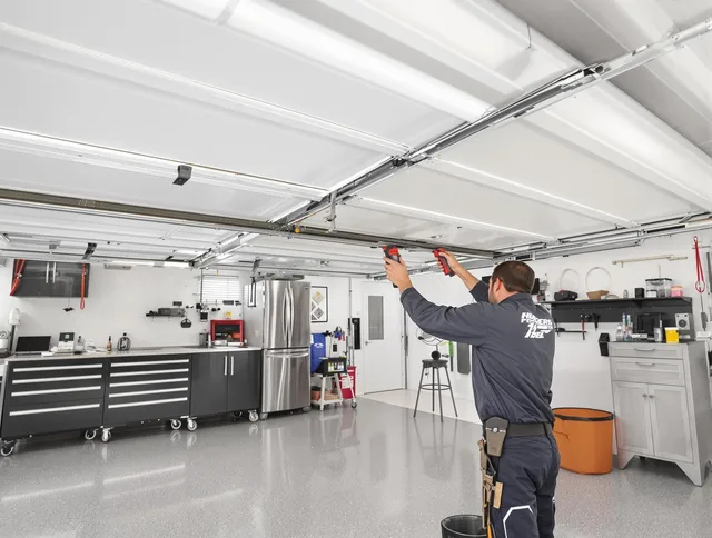 Overhead garage door repair service by Bay Village Garage Door Repair in Bay Village